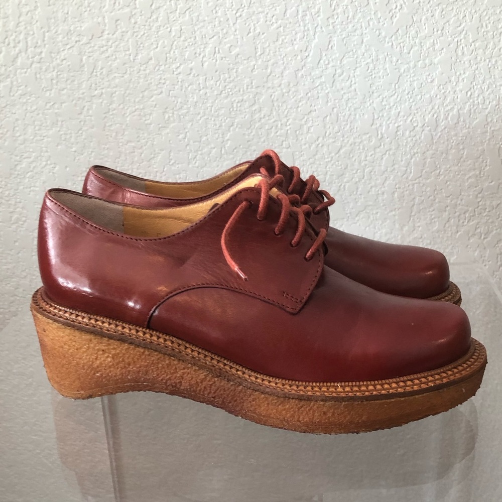 Vintage Robert Clergerie Leather Platform Oxfords